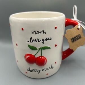 Lang MOM I LOVE YOU CHERRY MUCH Coffee Mug Mother's Day CHERRY NEW